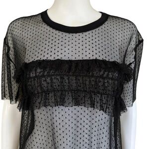Sans Souci Black Sheer Top